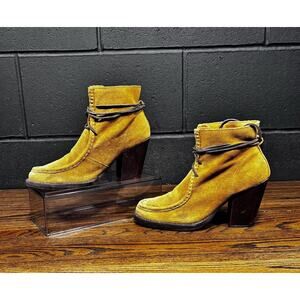 Anthropologie Brand Latigo Freida Heeled Moc Toe Ankle Booties Women’s size 7